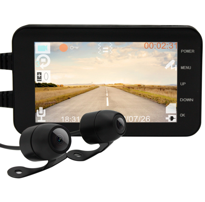MT6 Waterproof motorcycle recorder 4 inch HD WIFI dual lens 1080P ...